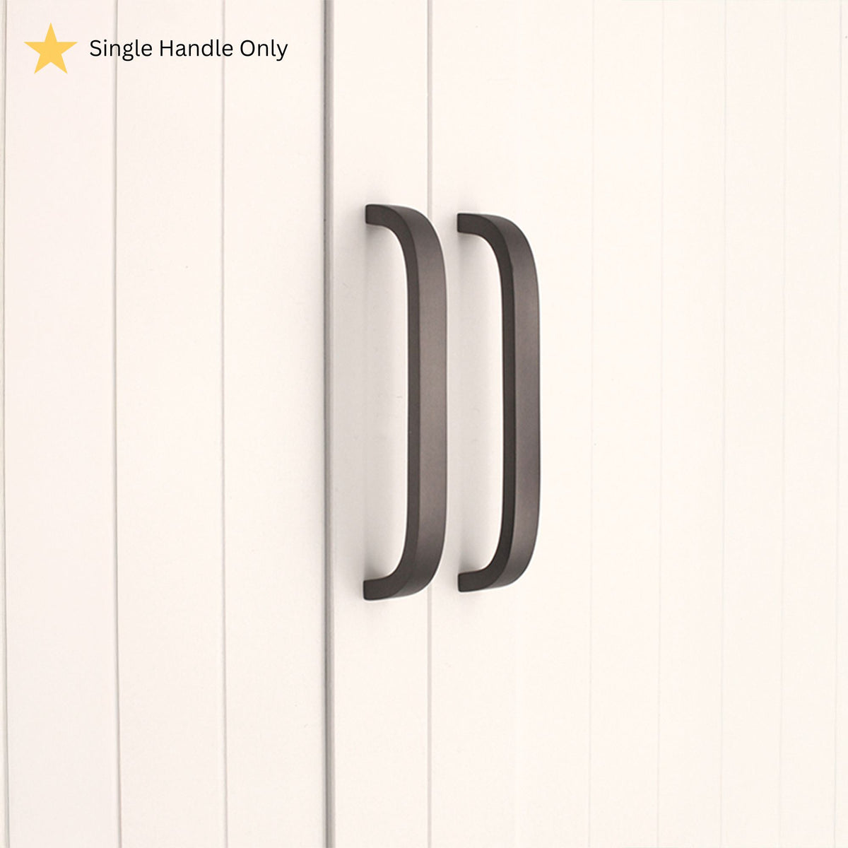 Curve Bar Cabinet Handle Gunmetal Grey Small