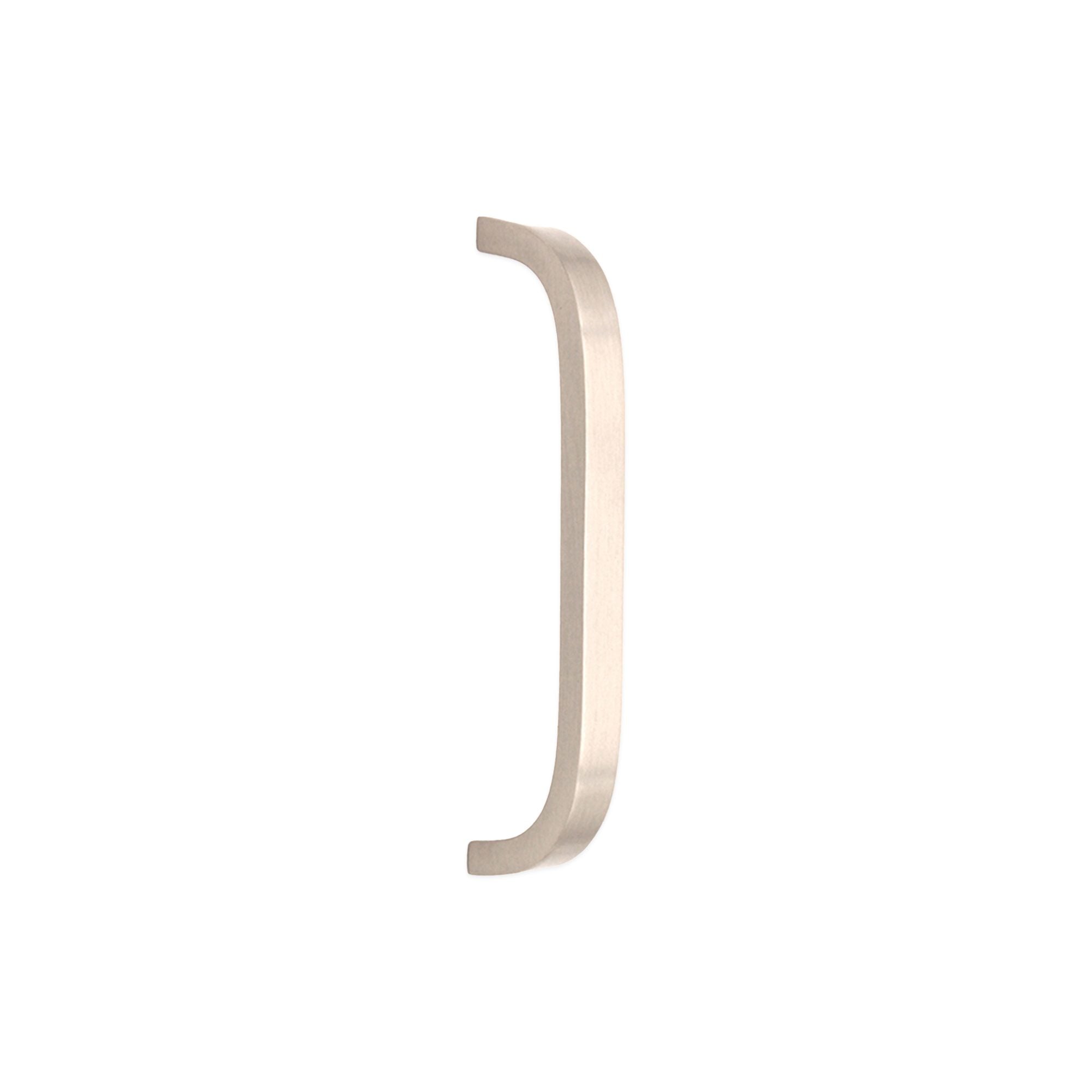 Curve Bar Cabinet Handle Satin Silver Small