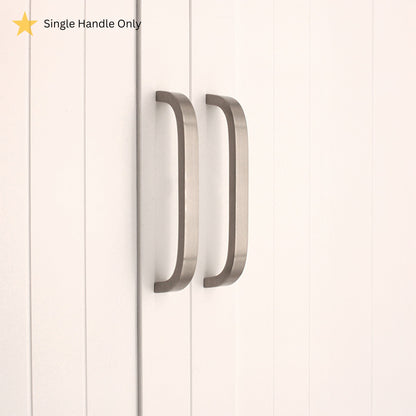 Curve Bar Cabinet Handle Satin Silver Medium