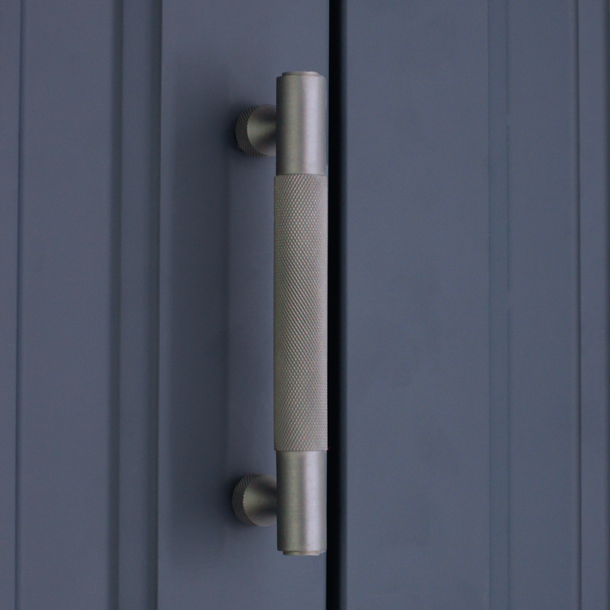 Knurled Bar Handles Small Gunmetal Grey