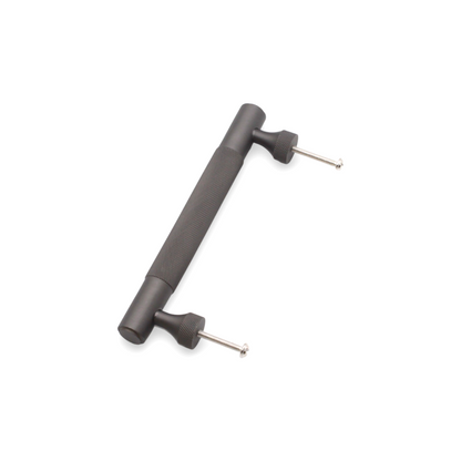 Knurled Bar Handles Small Gunmetal Grey