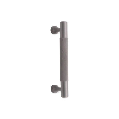 Knurled Bar Handles Medium Gunmetal Grey