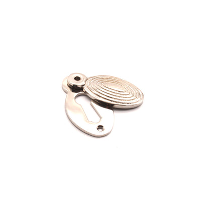 Oval Beehive Escutcheon Polished Nickel