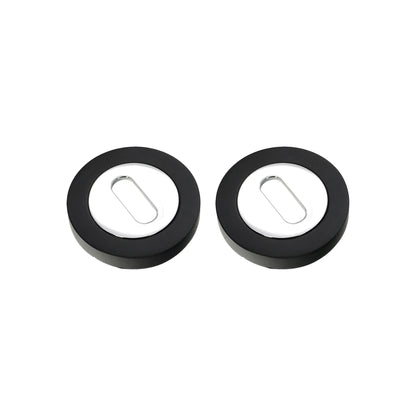 Oval Standard Escutcheon Black/Chrome