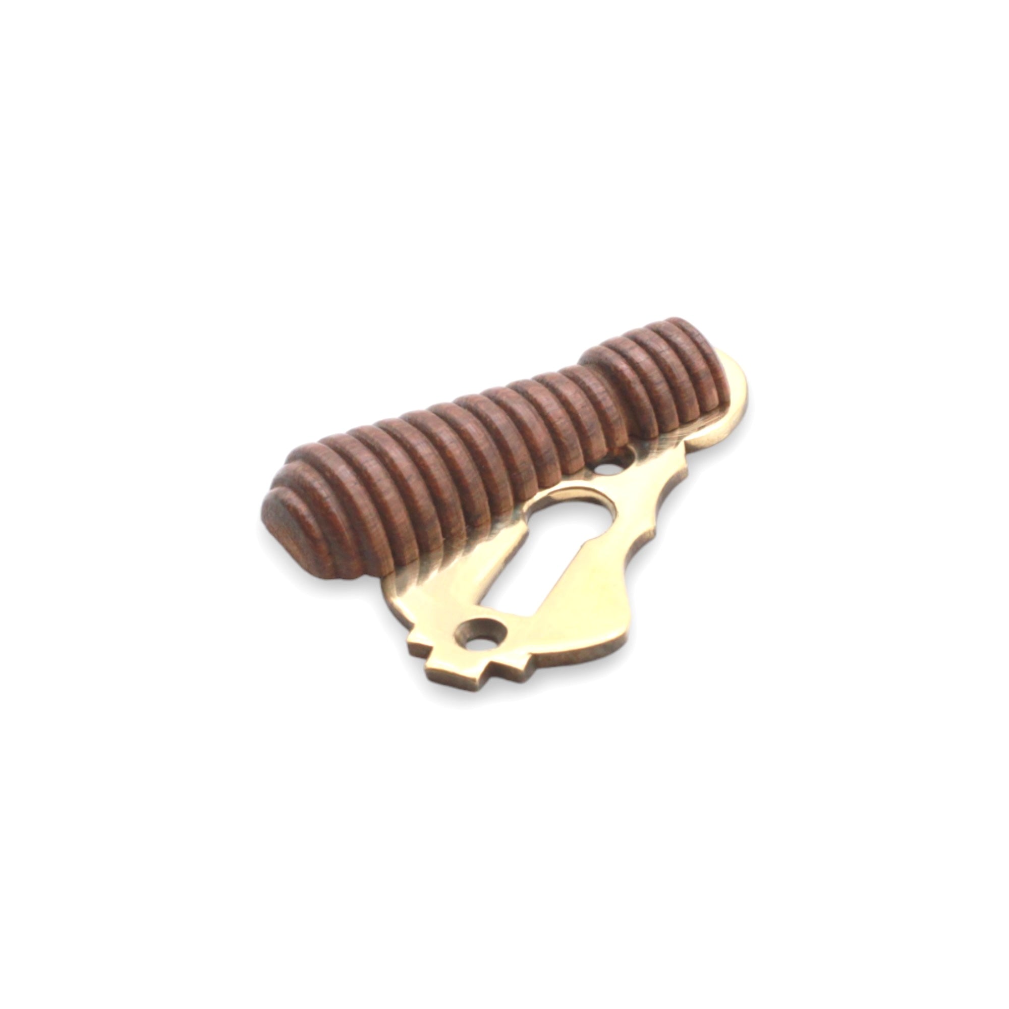 Rosewood Beehive Escutcheon Aged Brass