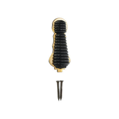 Ebonised Beehive Escutcheon Polished Brass