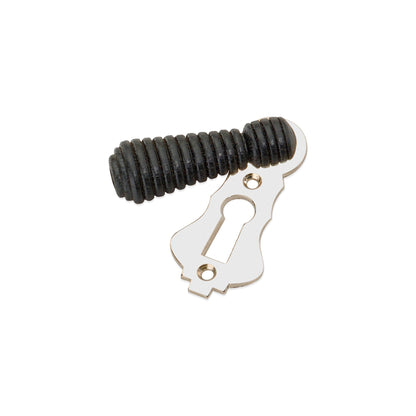 Ebonised Beehive Escutcheon Polished Nickel