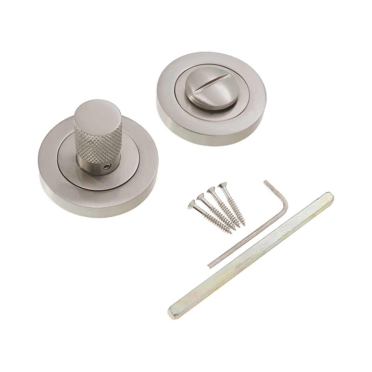 Connaught Knurled Turn & Release Satin Nickel