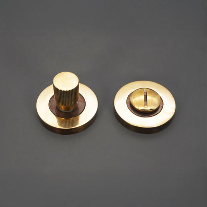 Linear Knurlmond Thumb Turn & Release Aged Brass