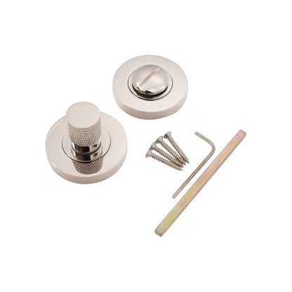 Jewel Knurlmond Thumb Turn & Release Polished Nickel
