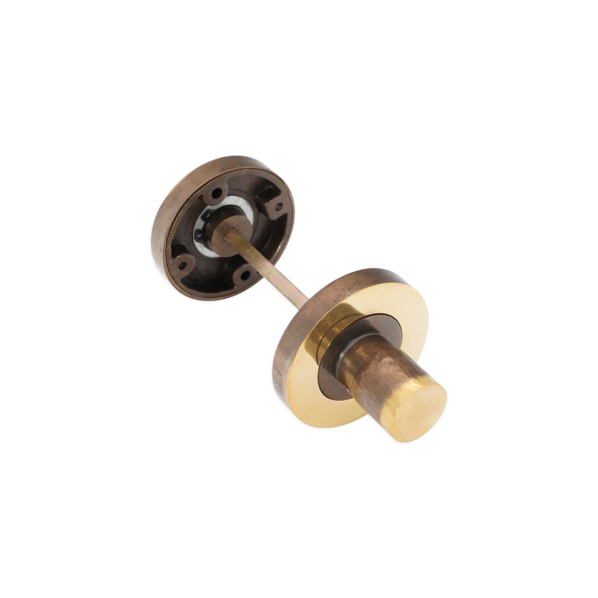 Hammered Knurlmond Thumb Turn & Release Aged Brass