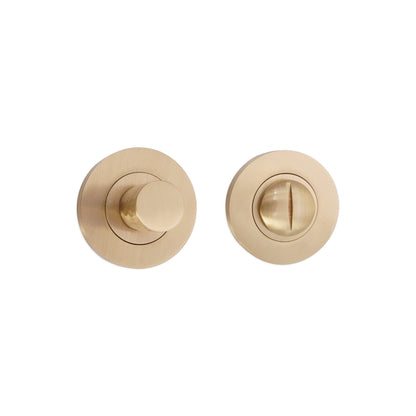 Hammered Knurlmond Thumb Turn & Release Satin Brass
