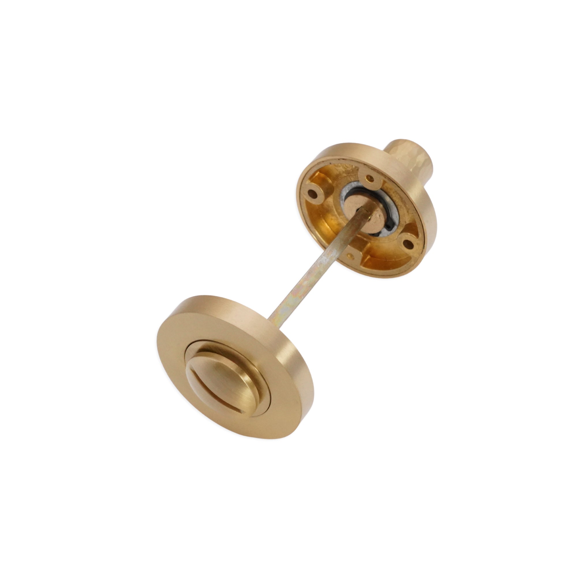 Hammered Knurlmond Thumb Turn & Release Satin Brass