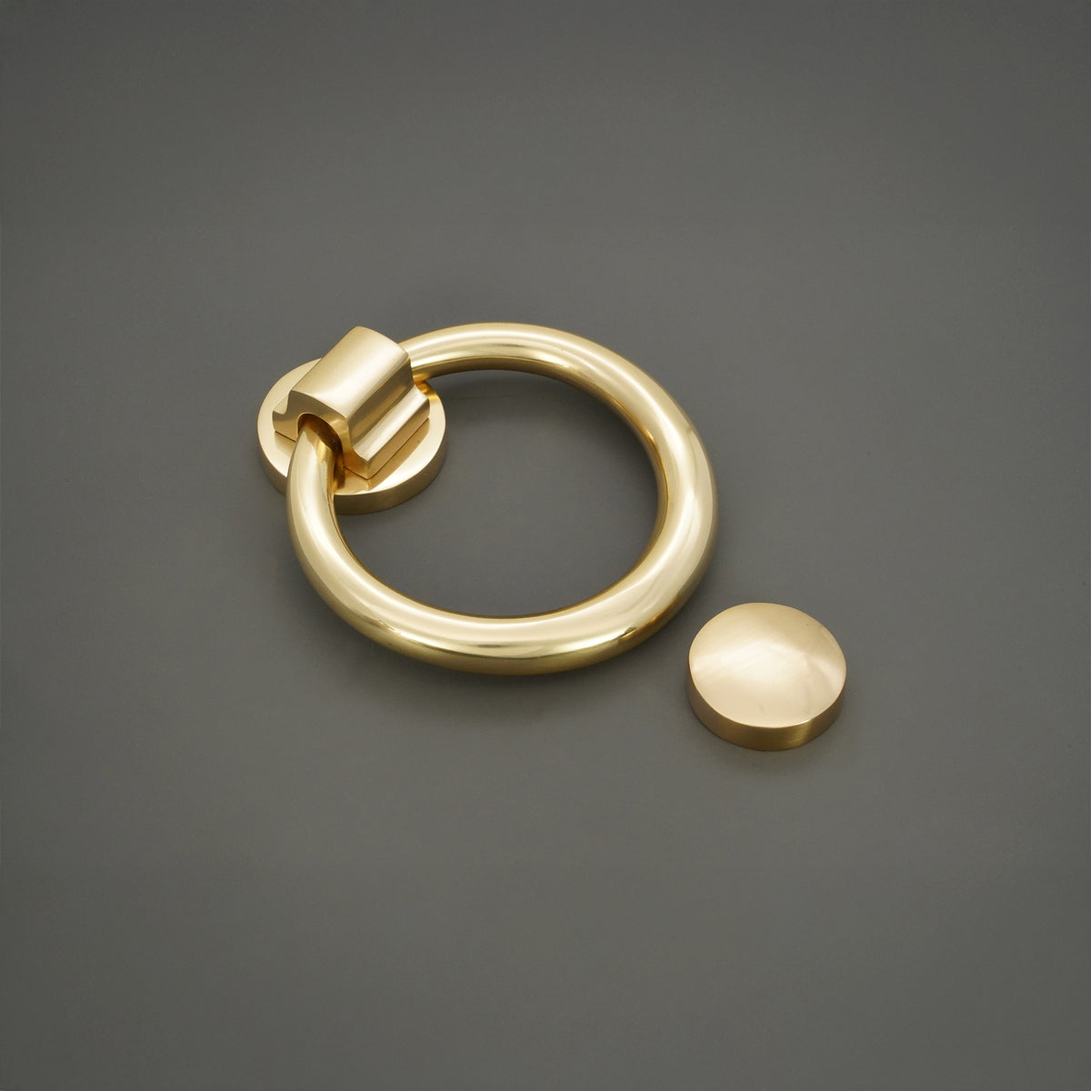Ring Door Knocker 110mm Polished Brass