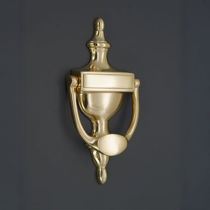 Victorian Door Knocker 150mm Polished Brass