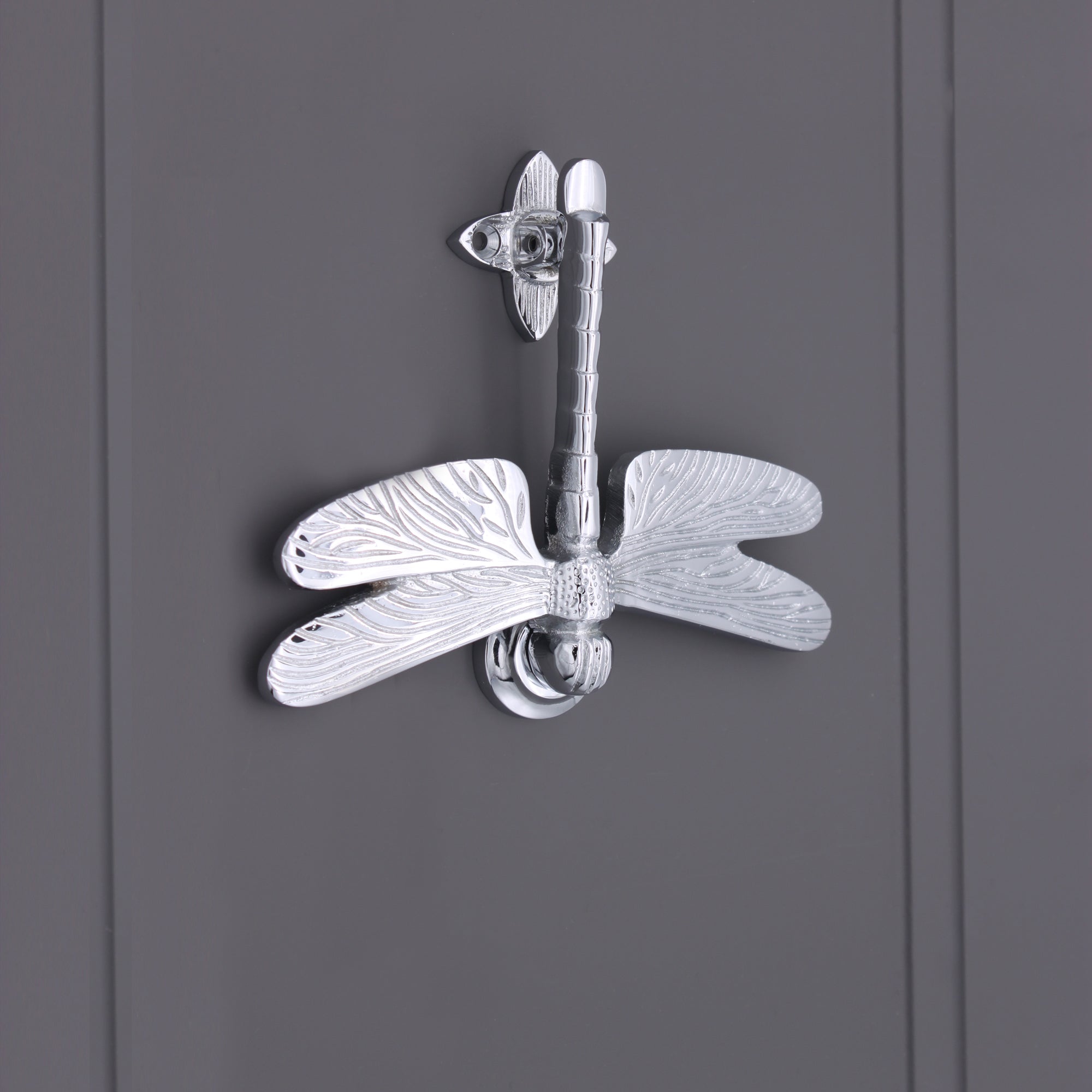 Dragonfly Door Knocker Polished Chrome