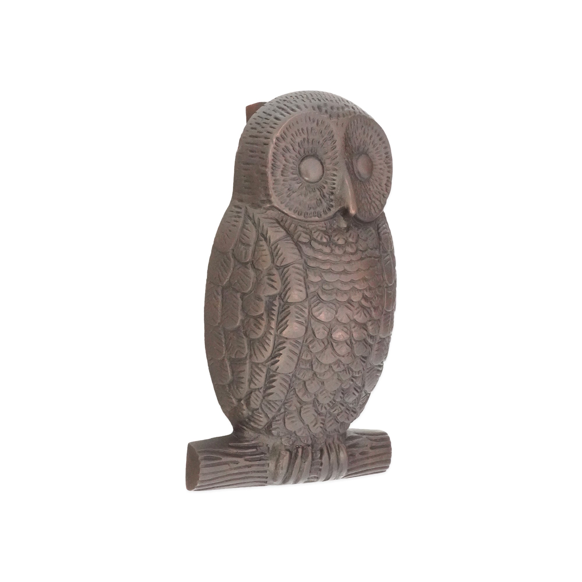 Owl Door Knocker Aged Bronze