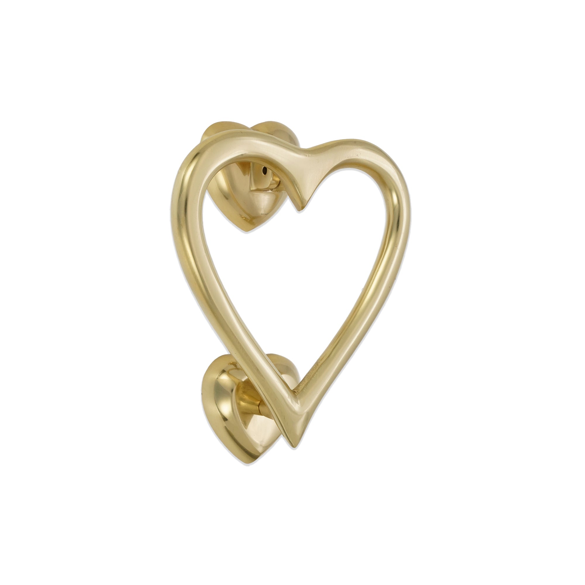 Heart Door Knocker Polished Brass