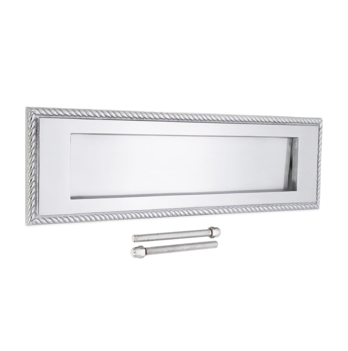 Georgian Letter Plate 250mm Satin Chrome