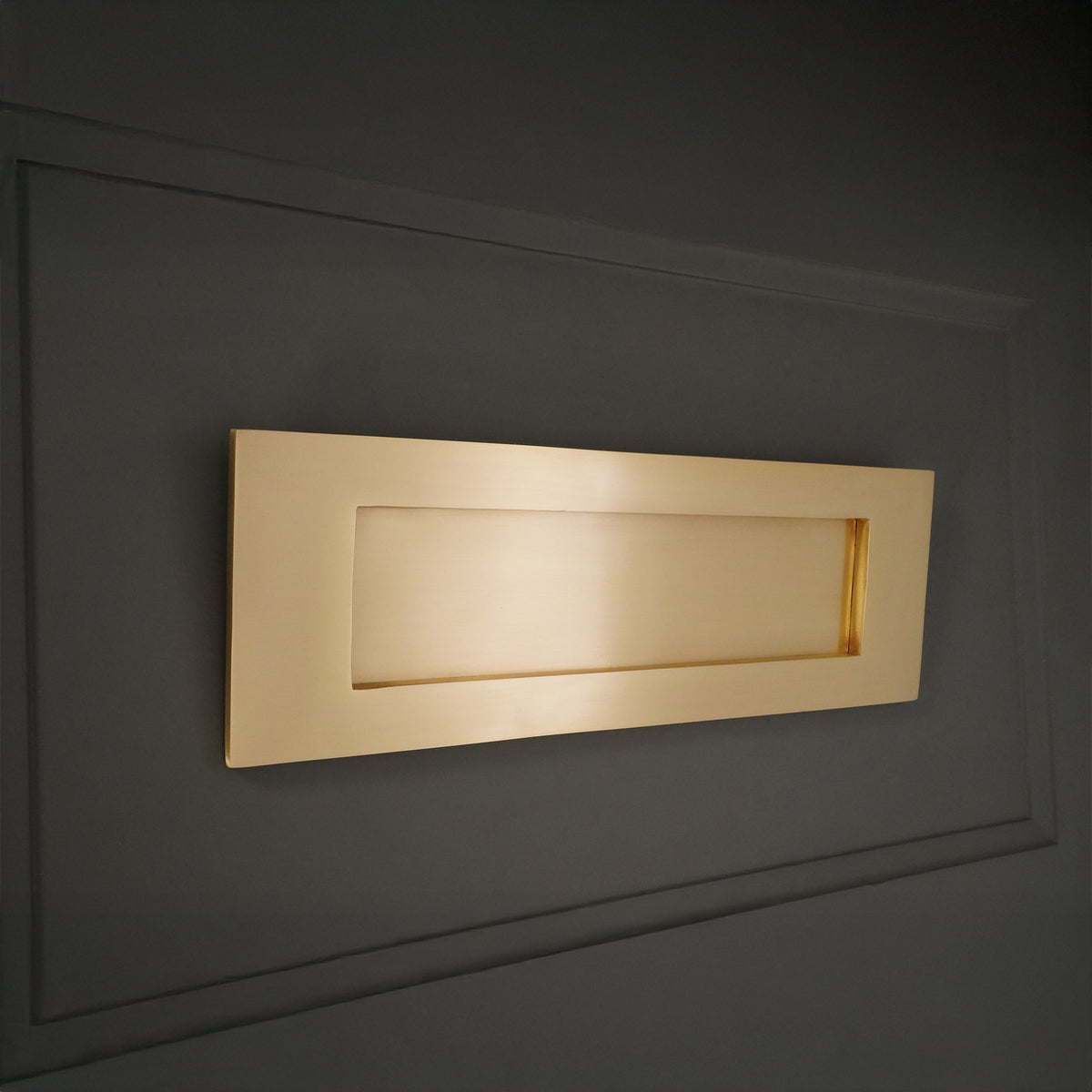 Victorian Letter Plate 300mm Satin Brass