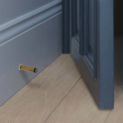 Connaught Linear Door Stopper Aged Brass