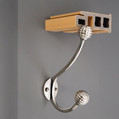 Beehive Twin Coat Hook Polished Nickel