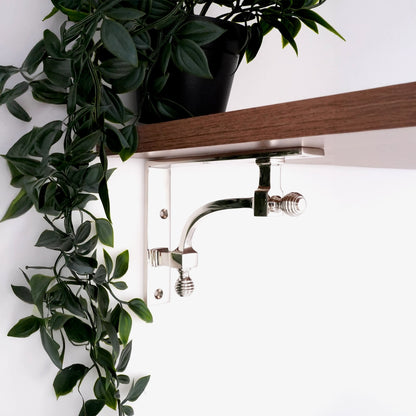 Beehive Small Shelf Bracket Polished Nickel (Sold in Pairs)