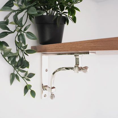 Beehive Medium Shelf Bracket Polished Nickel (Sold in Pairs)