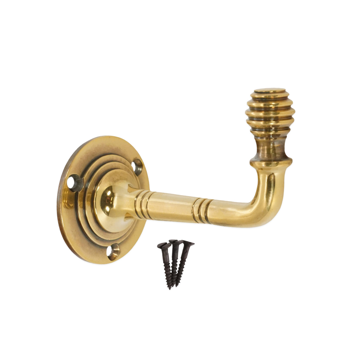 Beehive Small Coat Hook Aged Brass