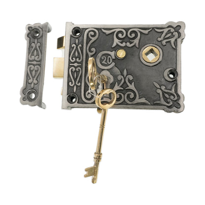 Floral Rim Lock Pewter