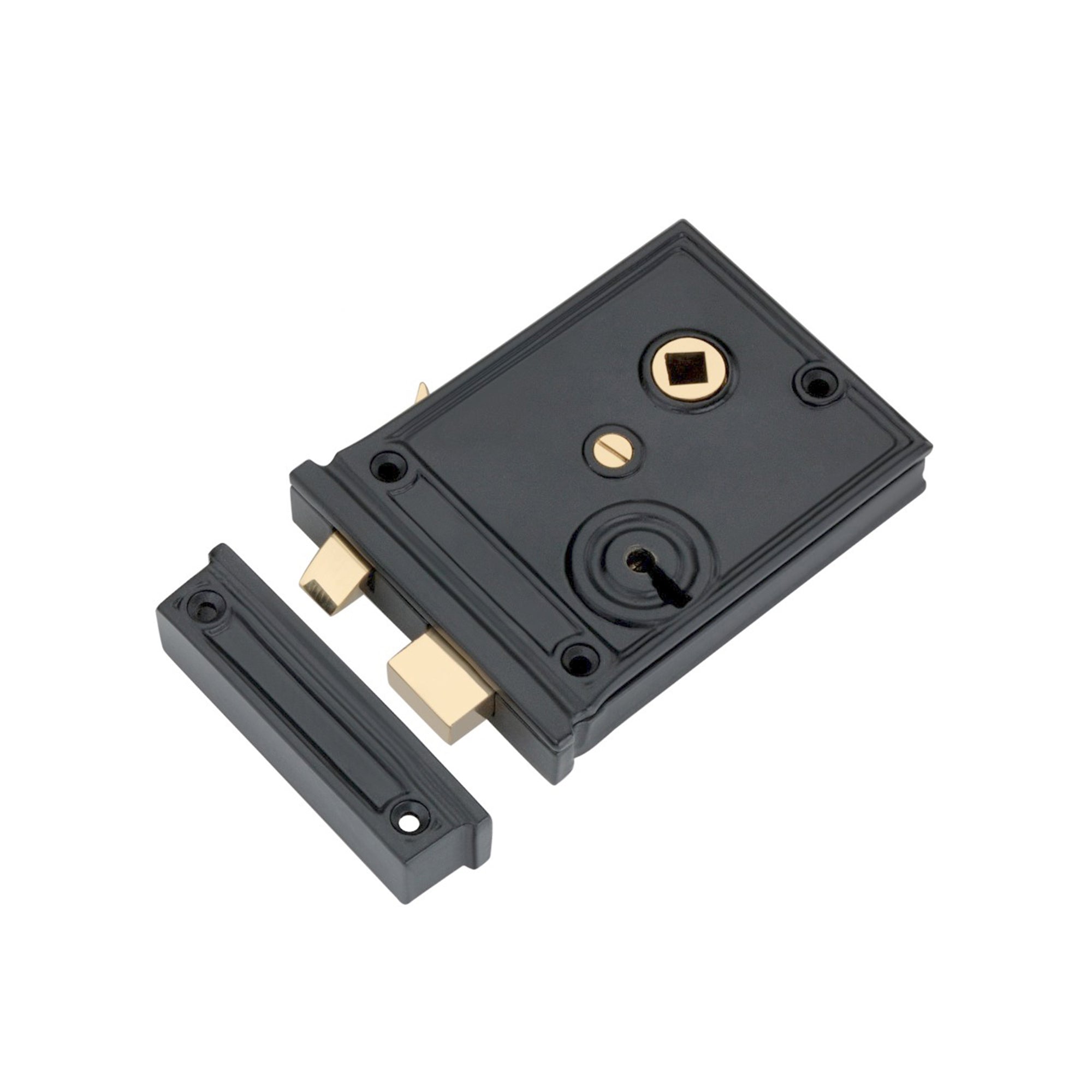 Horizontal Rim Lock Black