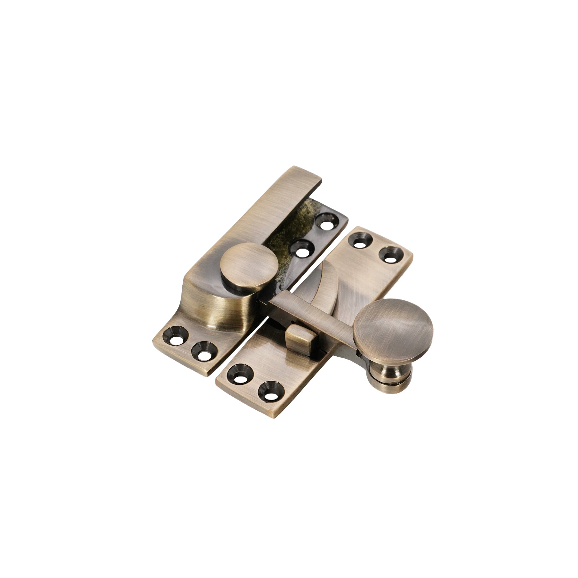 Quadrant Sliding Arm Fastener Antique Brass