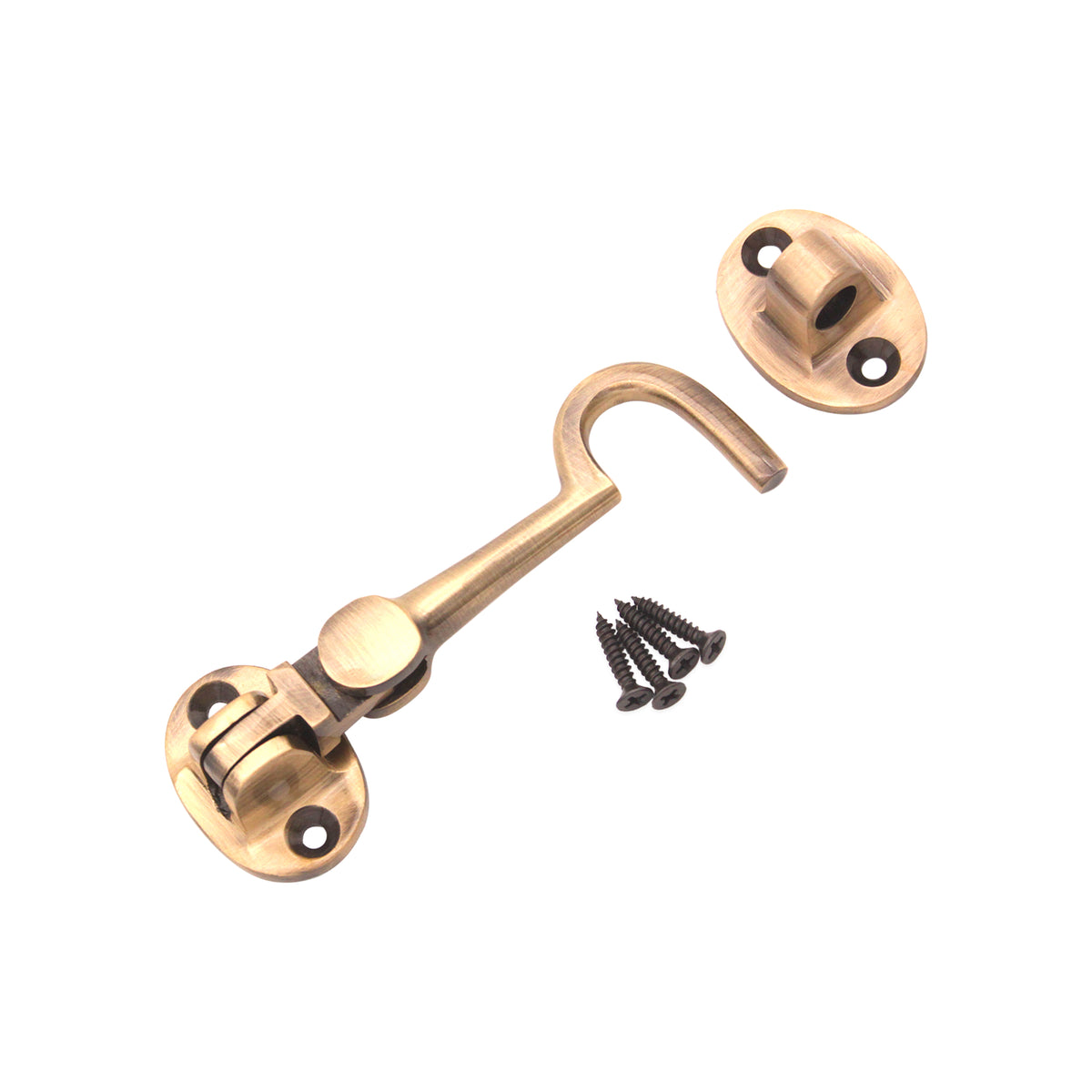 Silent Cabin Hook 3" - 75mm Antique Brass