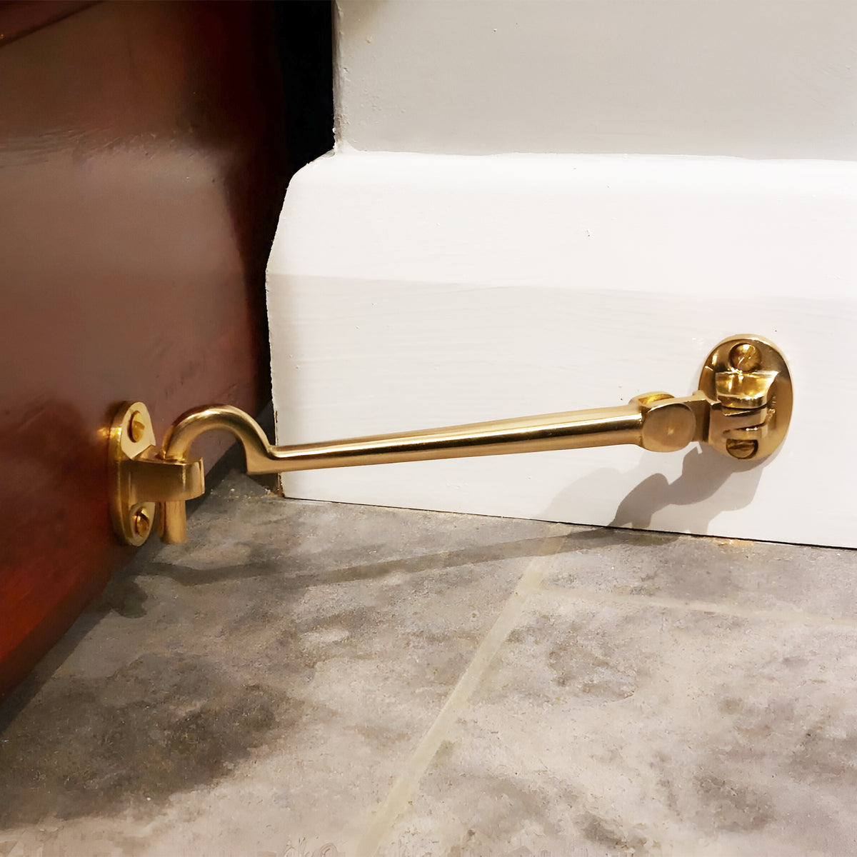 Silent Cabin Hook 12" - 300mm Polished Brass
