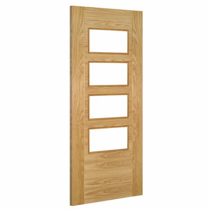 Seville Prefinished Oak Glazed 4 Lite Square FSC