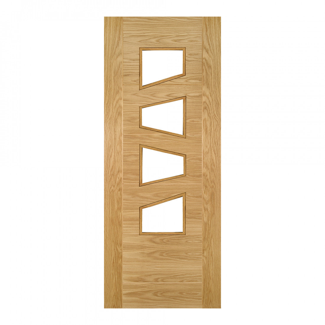 Seville Prefinished Oak Glazed 4 Lite Slanted FSC Internal Door