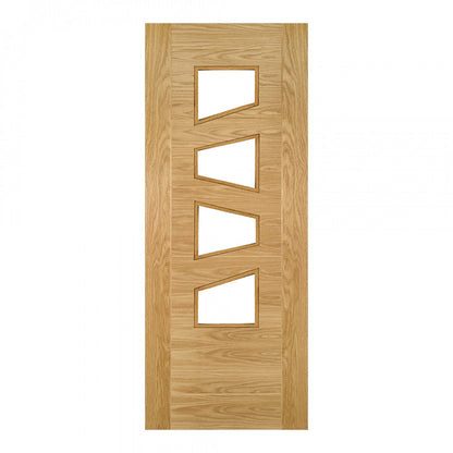 Seville Prefinished Oak Glazed 4 Lite Slanted FSC Internal Door