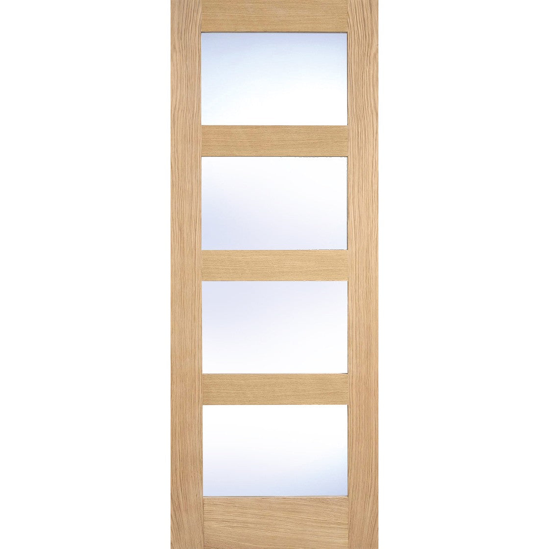 Shaker 4L Glazed Frosted Unfinished Oak