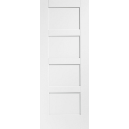 Shaker 4 Panel Internal White Primed