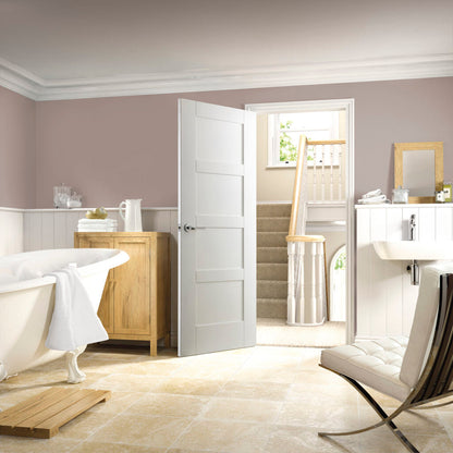Shaker 4 Panel Internal White Primed