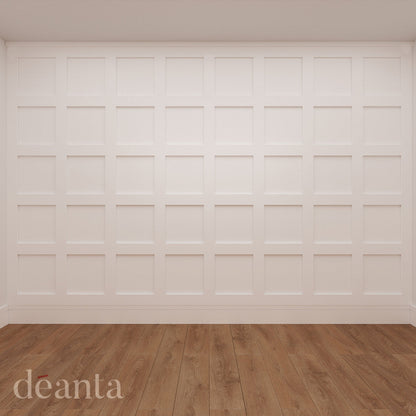 Shaker White Primed Wall Panelling