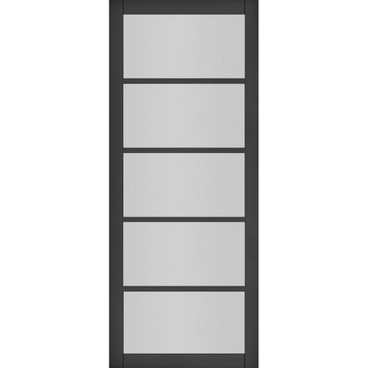 Shoreditch Black Prefinished Glazed Internal Door Deanta