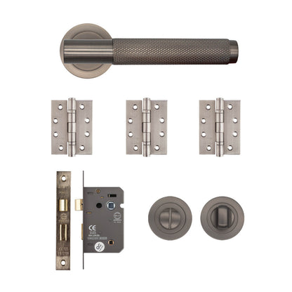 Sparta Bathroom Kit Matt Satin Black Nickel