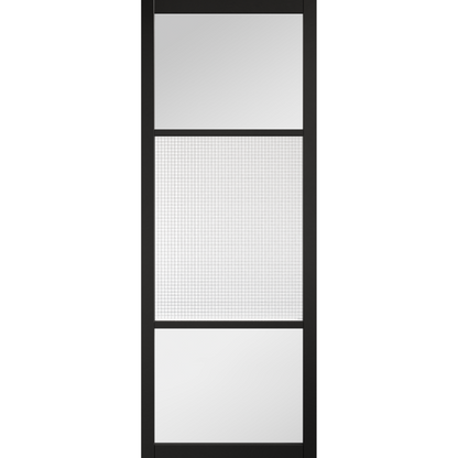 Sutton Reeded Glazed Pre-finished Black