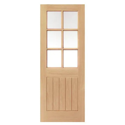 Unfinished Thames Oak 6 Light Internal Door
