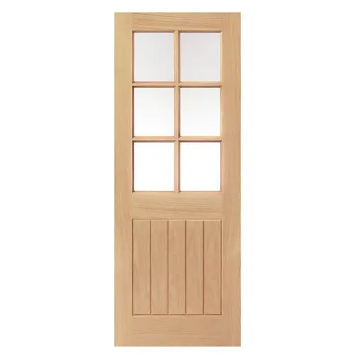 Unfinished Thames Oak 6 Light Internal Door