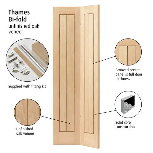 Thames Oak Bi-fold Door Internal Door