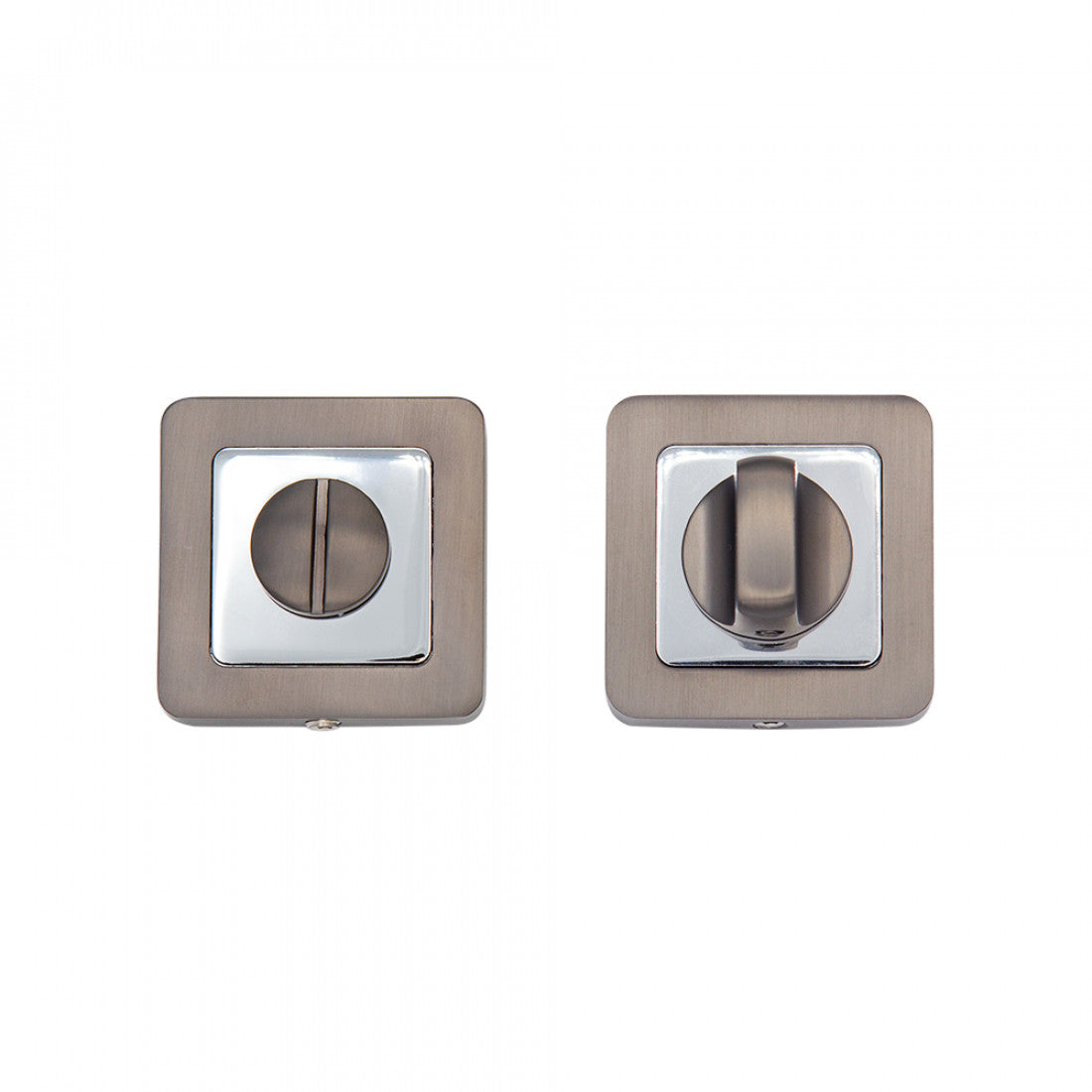 Thumbturn Set Matt Satin Black/Chrome