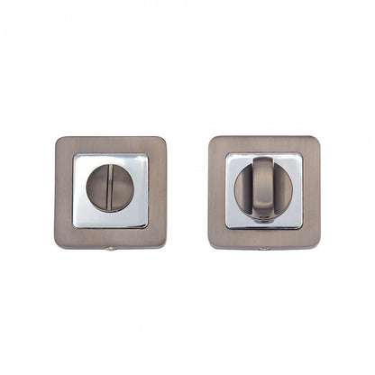 Thumbturn Set Matt Satin Black/Chrome