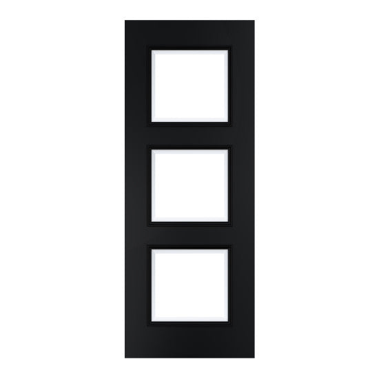 Trinity Black Prefinished Bevelled Glaze Door